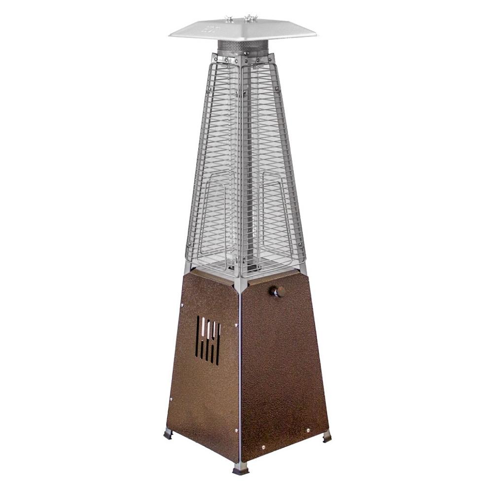 Hiland Bronze Tabletop Pyramid Propane Patio Heater with Flame